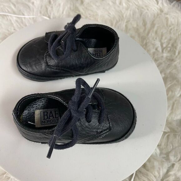 Nordstrom Baby Genuine Leather Oxford Shoes Black – Infant Size 1 - Picture 8 of 8